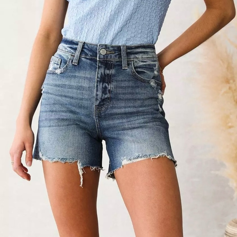 Willow & Root 30 (9/10) Mom Denim Women’s Jeans Shorts Distressed High Rise